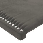 vidaXL Tête de lit à LED Gris foncé 200x5x78/88 cm Velours