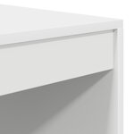vidaXL Bureau avec rangement en bois d'ingénierie blanc