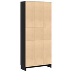 Bibliothèques vidaXL 2 Pièces Chêne Noir 82 5x30 5x185 cm Bois d'ingénierie
