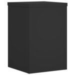 vidaXL Supports pour plantes 2 Pièces noir 20x20x30 cm bois d'ingénierie