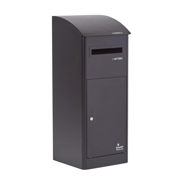 Boîte à colis Extra-Large Noir 1 porte Couvercle incliné Acier galvanisé SMART PARCEL BOX®