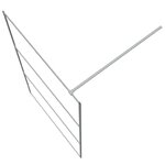 vidaXL Paroi de douche Argenté 115x195 cm Verre ESG transparent