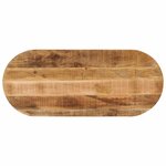 vidaXL Dessus de table 140x50x3 8cm ovale bois massif de manguier brut