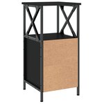 vidaXL Tables de chevet 2 Pièces noir 34x35 5x70 cm bois d'ingénierie