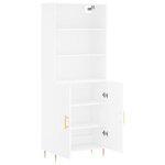 vidaXL Buffet haut Blanc 69 5x34x180 cm Bois d'ingénierie