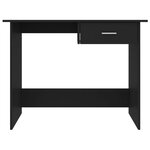Bureau table poste de travail meuble d'ordinateur informatique étude 100 x 50 x 76 cm bois d’ingénierie noir 02_0023887
