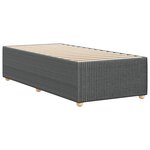 vidaXL Cadre de lit Gris foncé 90x200 cm Tissu