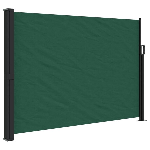 vidaXL Auvent latéral rétractable vert foncé 140x500 cm