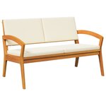 Banc de jardin vidaXL avec coussins 115x70x72 cm en bois d'acacia