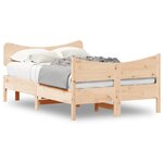 vidaXL Cadre de lit sans matelas 120x190 cm bois de pin massif