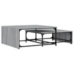 vidaXL Tables basses gigognes 2Pièces sonoma gris bois d'ingénierie métal