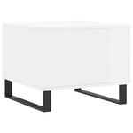 vidaXL Table basse blanc brillant 50x50x40 cm bois d'ingénierie
