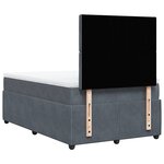 vidaXL Sommier à lattes de lit et matelas gris foncé 120x190cm velours