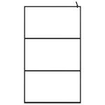 vidaXL Paroi de douche avec étagère Noir 115x195cm Verre ESG&Aluminium
