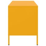vidaXL Meuble TV 2Pièces jaune moutarde 68x39x50 5cm acier laminé à froid