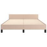 vidaXL Cadre de lit avec tête de lit Cappuccino 140x190 cm Similicuir