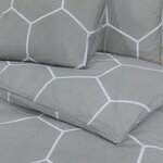 vidaXL Ensemble de housse de couette Gris 260x220 cm Coton