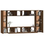 vidaXL Ensemble de meubles TV 8 Pièces Chêne marron Bois d'ingénierie