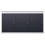 vidaXL Armoire à outils murale Style Industriel Métal Gris et noir