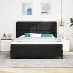 vidaXL Lit à ressorts avec matelas  180x200 cm  Tissu
