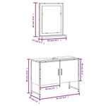 vidaXL Ensemble d'armoires de salle de bain 2 Pièces chêne marron