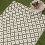 Tapis extérieur terrasse réversible - Tapis de jardin imperméable et résistant UV - May - Gris - 150x240 cm - HOMESCAPES