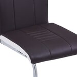 vidaXL Chaises à manger cantilever lot de 6 marron similicuir