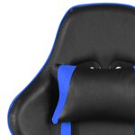 vidaXL Chaise de jeu pivotante avec repose-pied Bleu PVC