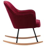 vidaXL Chaise à bascule Rouge bordeaux Velours