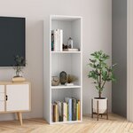 vidaXL Bibliothèque/Meuble TV Blanc 36x30x114 cm Bois d'ingénierie