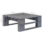 Salon de jardin meuble d'extérieur ensemble de mobilier palette 4 pièces avec coussins pin imprégné de gris 02_0018397