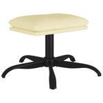 vidaXL Repose-pied Crème 60x60x36 cm Similicuir