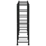vidaXL Jardinière avec roues 83x25x83 5 cm Noir Fer