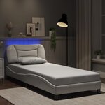 vidaXL Cadre de lit avec LED sans matelas blanc 80x200 cm