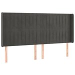 vidaXL Sommier à lattes de lit matelas et LED Gris foncé 180x200 cm