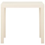 vidaXL Table de jardin Blanc 79x65x72 cm Plastique