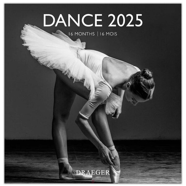 Grand Calendrier Mural 29x29 Cm - 2025 - Danse - Draeger paris