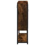 vidaXL Armoire à miroir de salle de bain chêne fumé bois d’ingénierie