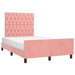 vidaXL Cadre de lit sans matelas rose 120x190 cm velours