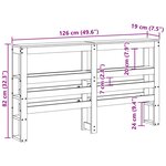vidaXL Tête de lit avec étagères 120 cm bois massif de pin