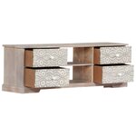 vidaXL Meuble TV 120x30x40 cm Bois d'acacia massif