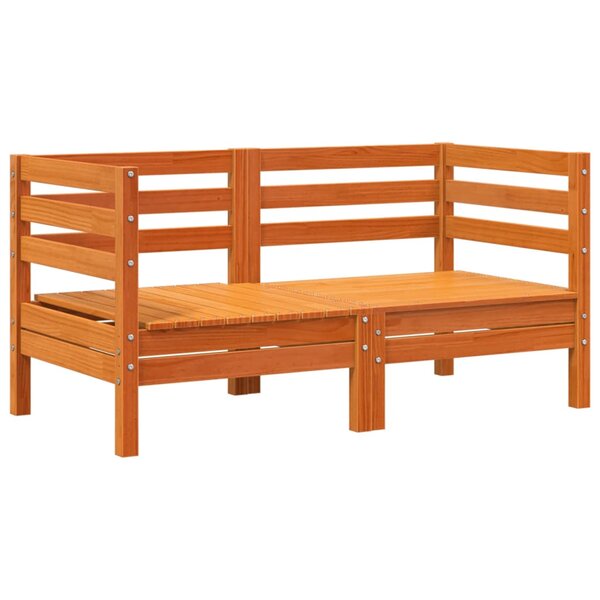 vidaXL Canapés d'angle de jardin 2 Pièces cire marron bois de pin massif