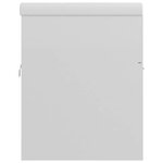 vidaXL Armoire d'évier avec lavabo intégré Blanc brillant Aggloméré