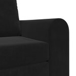 vidaXL Canapé Lit au Sol 2-en-1 Noir 98x71x83 cm Velours