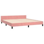 vidaXL Cadre de lit sans matelas rose 160x200 cm velours