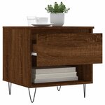 vidaXL Table basse chêne marron 50x46x50 cm bois d'ingénierie