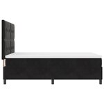 Lit Box Spring vidaXL avec Matelas Noir 140x200 cm Velours