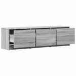 vidaXL Meuble TV avec LED sonoma gris 140x34x40 cm bois d'ingénierie