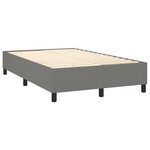 vidaXL Sommier à lattes de lit et matelas et LED Gris foncé 120x200 cm