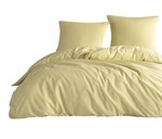 Parure de lit jaune unie 140 x 200 cm